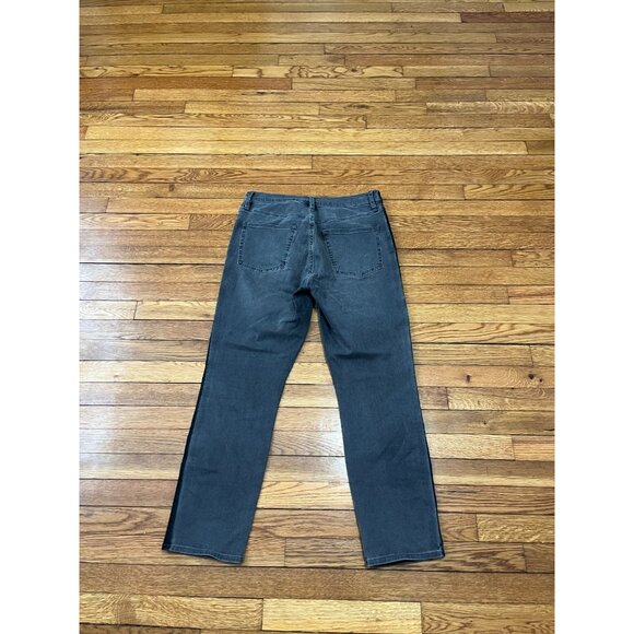 J Crew Denim Jeans Straight Leg Women's Size 29 Gray Wash Pinstripe High Rise - Picture 5 of 5